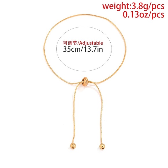 🆕 3/$30 Minimalistic Gold Adjustable Thin Anklet - Picture 5 of 6